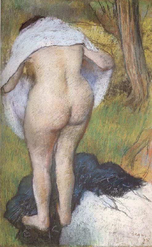 Edgar Degas Young woman who dries itself France oil painting art